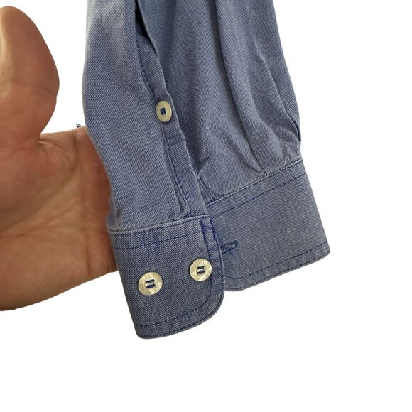 R.M. Williams Blue Cotton Button-Up Shirt Size XL Long Sleeves Western Workwear - Picture 7 of 9